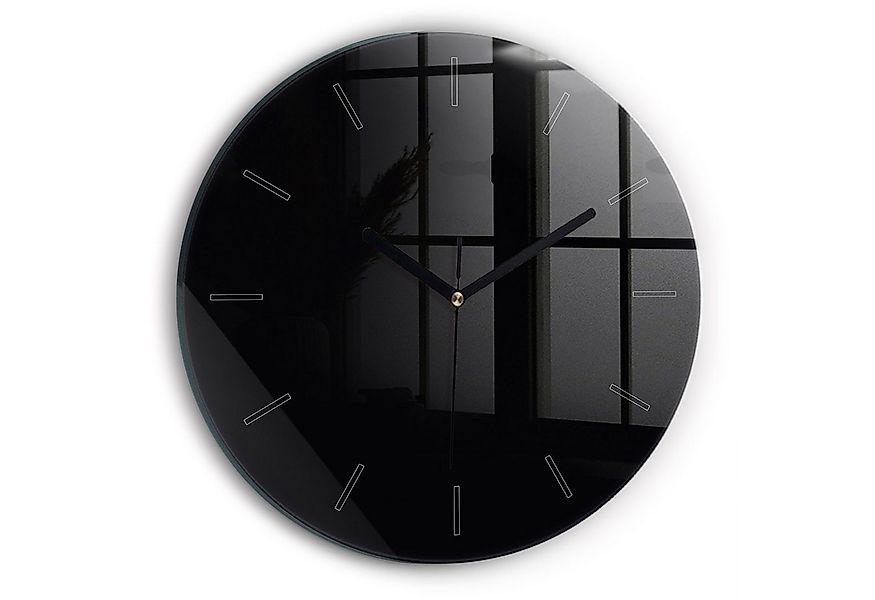 Tulup Wanduhr Glasrunde Uhr Moderne Glaswanduhr 30 cm Uhr aus gehärtetem Gl günstig online kaufen