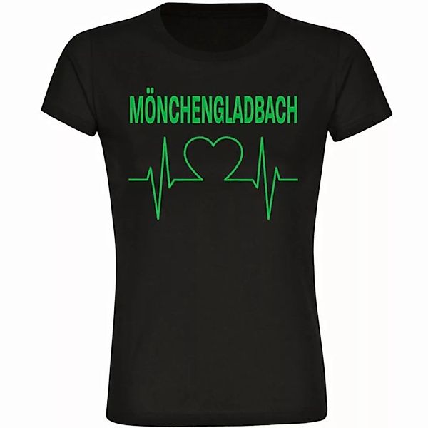 multifanshop T-Shirt Damen Mönchengladbach - Herzschlag - Frauen günstig online kaufen