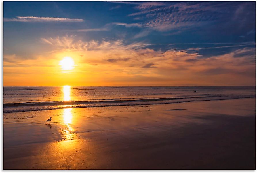 Artland Wandbild "Sonnenuntergang SPO", Strand, (1 St.), als Alubild, Outdo günstig online kaufen