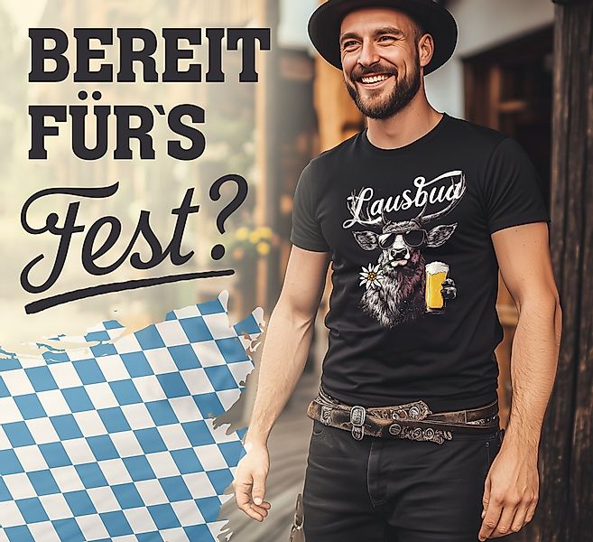 Neverless Print-Shirt Herren T-Shirt Trachtenshirt Hisch günstig online kaufen