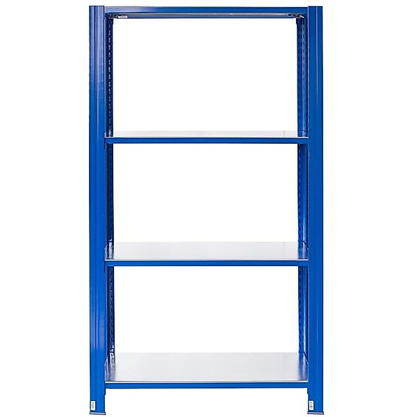 Ar Shelving T Profile Steckregal Blau & Verzinkt 200 x 60 x 30 cm 4 Böden 1 günstig online kaufen