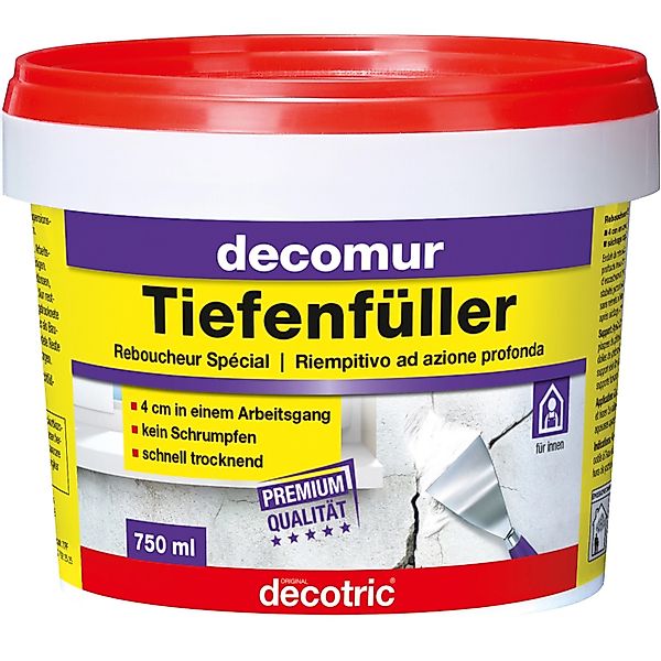 decotric® Spachtelmasse Decotric Decomur Tiefenfüller 750 ml günstig online kaufen