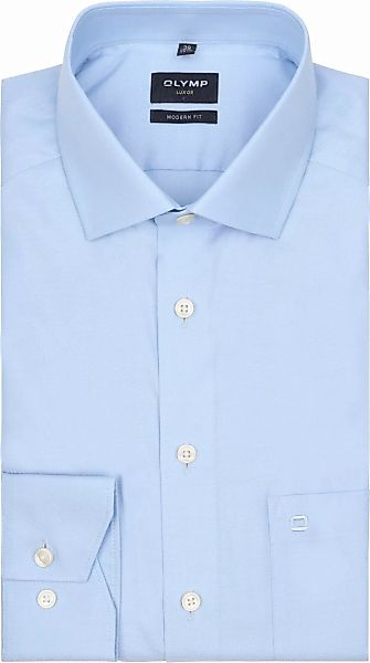 OLYMP Baumwolle Hemd Luxor Blau - Größe 44 günstig online kaufen