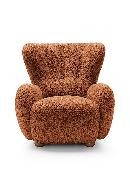 Goldstoff Sessel HUGSY Relaxsessel Boucle mit günstig online kaufen
