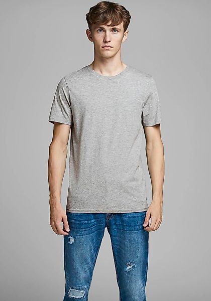 Jack & Jones Rundhalsshirt "JJEORGANIC MELANGE TEE SS O-NECK NOOS" in Melan günstig online kaufen