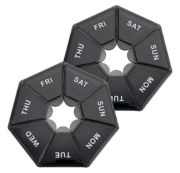Montegoni Pillendose 2er Set Pillendose 7 Tage – Tragbare Tablettenbox für günstig online kaufen