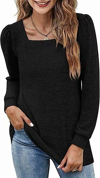 AFAZ New Trading UG Langarmbluse Damen T-Shirt Kurzarm U-Ausschnitt Tops So günstig online kaufen