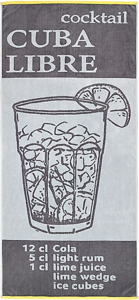 Dyckhoff Strandtuch "Cuba Libre" kuscheliges Velours günstig online kaufen