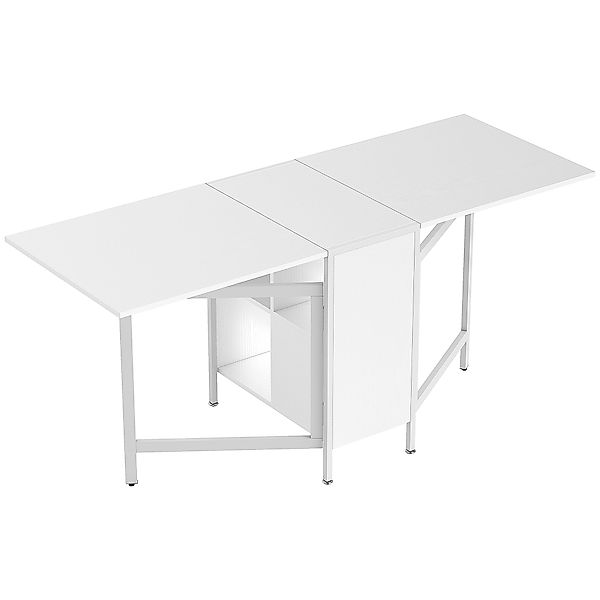 HOMCOM Klapptisch Esszimmer, Klappbarer Küchentisch mit Klappflügeln, 4 Fäc günstig online kaufen