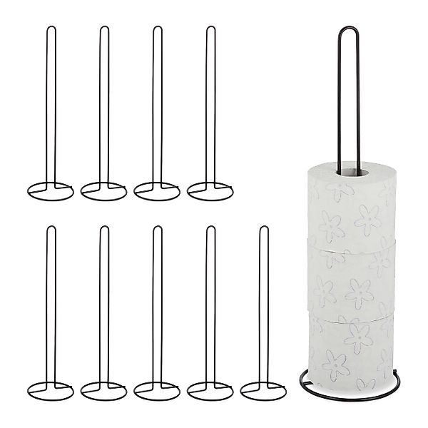 relaxdays Toiletten-Ersatzrollenhalter 10 x Ersatzrollenhalter für günstig online kaufen