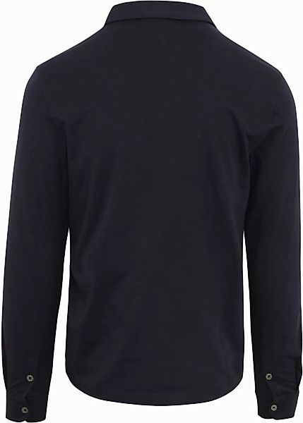 Profuomo Longsleeve Polo Navy Melange - Größe L günstig online kaufen