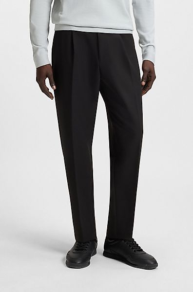 BOSS GREEN Webhose "T Convert-Pleat", mit Zugbund und Markenlabel Bundfalte günstig online kaufen