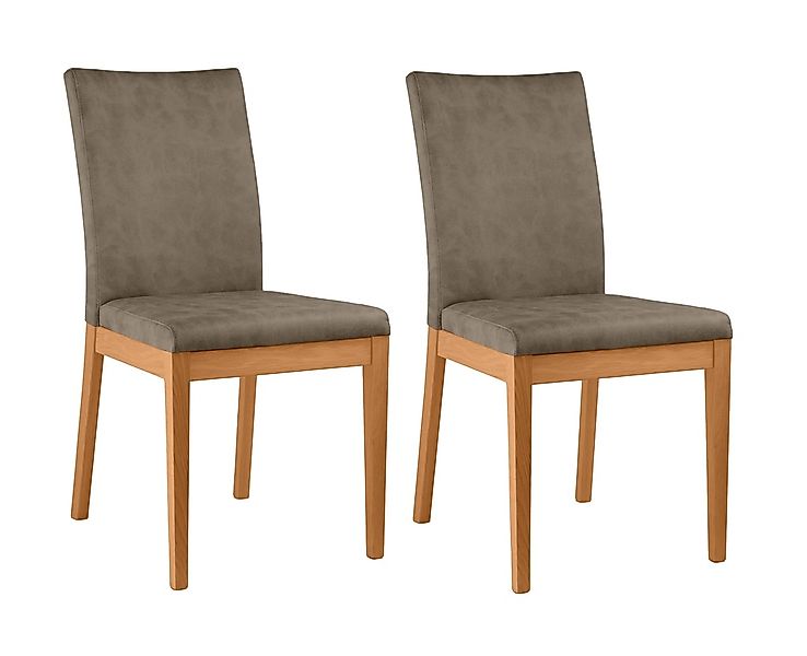 Home affaire 4-Fußstuhl "Dendres", (Set), 2 St., Microfaser, Sitz und Rueck günstig online kaufen