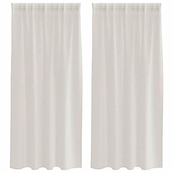 vidaXL Voile-Vorhänge 2 Stk Creme 140x175cm Polyester 4108013 günstig online kaufen