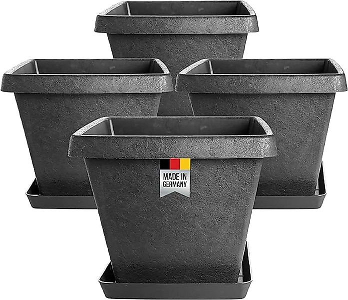 SUSTANIA Blumentopf Premium Pflanztopf mit Untersetzern günstig online kaufen