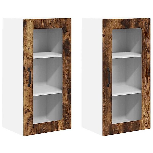 vidaXL Küchenschrank mit Regal 2 Stk Geräucherte Eiche 40 x 31 x 80 cm 8849 günstig online kaufen