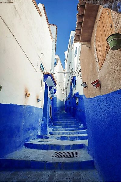 Wandkraft | Wandverzierte Blaue Treppe günstig online kaufen