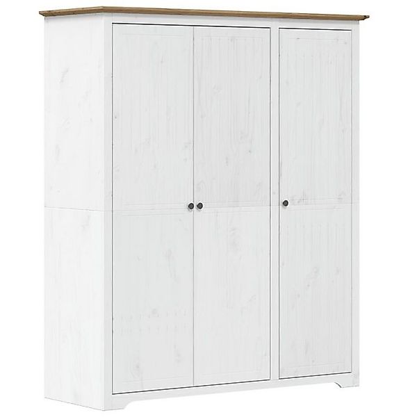 vidaXL Kleiderschrank Kleiderschrank BODO Weiß Braun 151,5x52x176,5 cm Kief günstig online kaufen