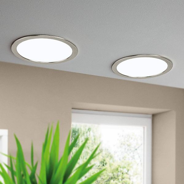 EGLO connect Fueva-Z Einbauleuchte 21,6cm nickel günstig online kaufen