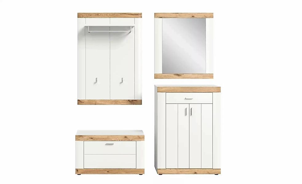 ebuy24 Kleiderschrank Laredo Garderobenmöbel Set 4 Teile matt weiß, weiß günstig online kaufen