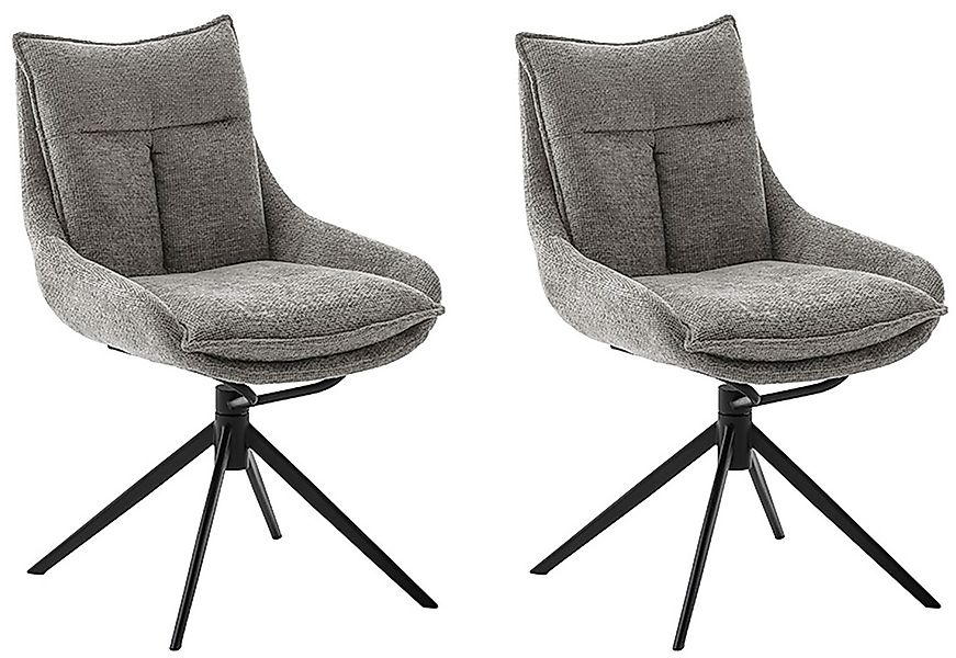 MCA furniture Esszimmerstuhl »PARKER« () Strukturstoff (2er-Set), drehbar 3 günstig online kaufen