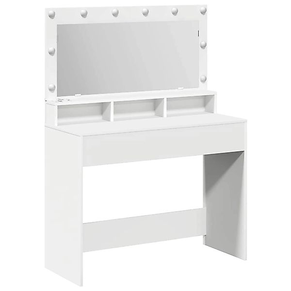 vidaXL Schminktisch mit Regal Weiß 100 x 41 x 135 cm Holzwerkstoff 865100 günstig online kaufen