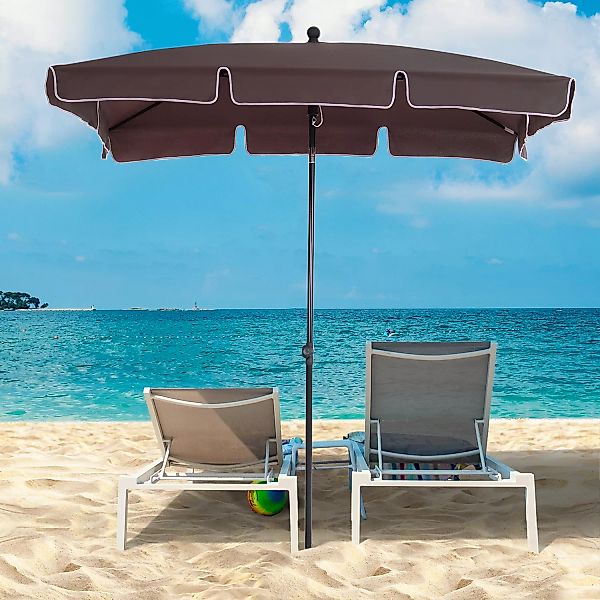Outsunny Sonnenschirm  UV-Schutz Gartenschirm knickbar, perfekt für Balkon günstig online kaufen