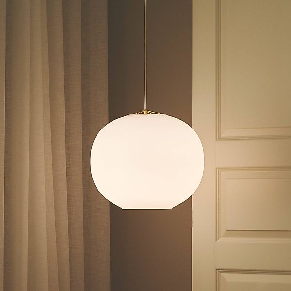 Hängeleuchte Navone, weiß, Glas, Ø 40 cm, 1-flammig günstig online kaufen