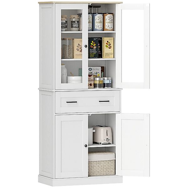 HOMCOM Hochschrank mit Schublade, verstellbaren Einlegeböden günstig online kaufen