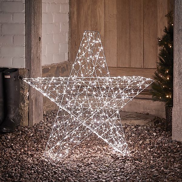 Lights4fun LED-Stern für außen 82cm Bicolor LED Stern Weihnachtsdeko außen, günstig online kaufen
