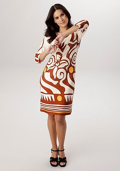 Aniston SELECTED Jerseykleid mit gestreifter Bordüre am Saum - NEUE KOLLEKT günstig online kaufen