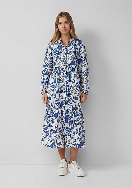 s.Oliver Midikleid Kleid Strukturiertes Viskosemix-Kleid im A-Shape mit Ein günstig online kaufen