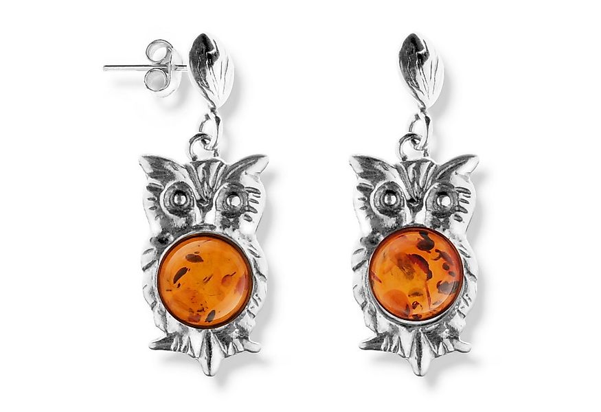 OSTSEE-SCHMUCK Paar Ohrhänger Ostsee-Schmuck Ohrhänger Eule Ohrhänger Eule günstig online kaufen