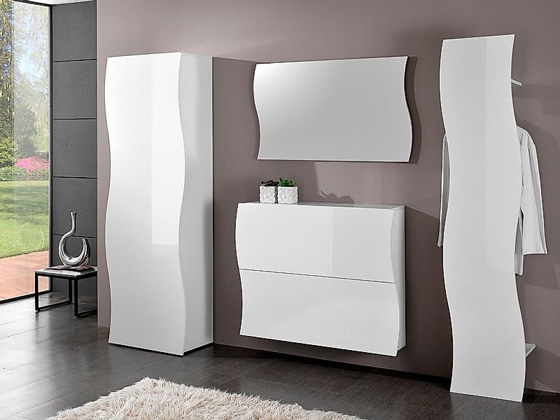 möbelando Wandspiegel Onda, Moderner Spiegel. Breite 101 cm, Höhe 60 cm, Ti günstig online kaufen