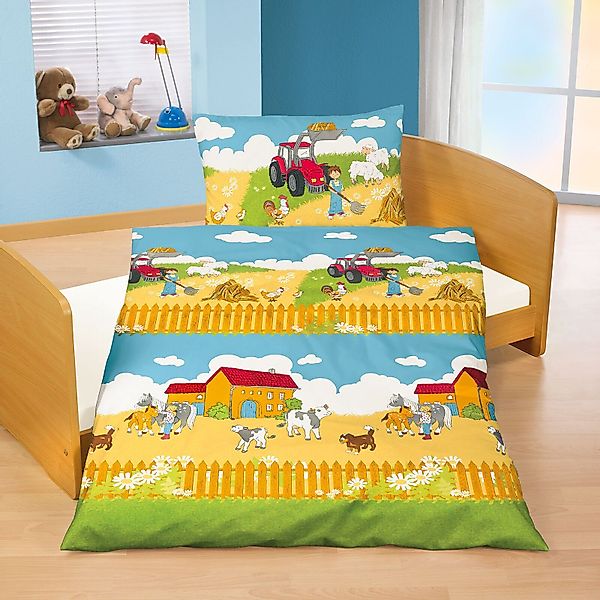 BIERBAUM Babybettwäsche Bauernhof 40 x 60 günstig online kaufen