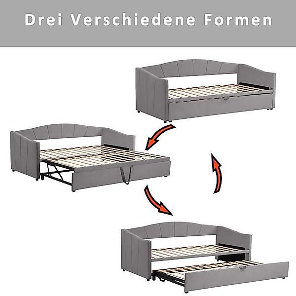 STILVORA Daybett 90×200 Polsterbett Schlafsofa mit Ausziehbett,Kinderbett o günstig online kaufen