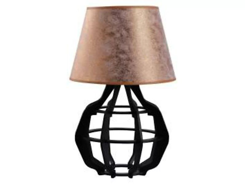 Nachttischlampe Holz Stoff wohnlich 46cm blendarm günstig online kaufen