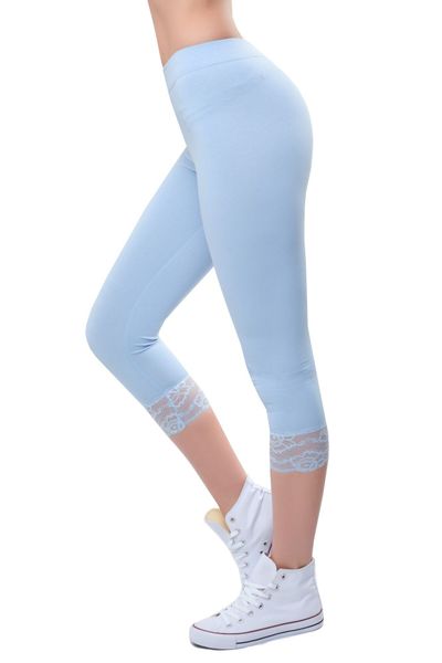 Bongual Caprileggings Leggins kurz mit Spitze günstig online kaufen