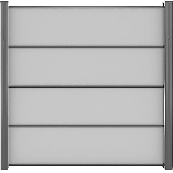 GroJaPremo HPL-Steckzaun Uni Grau 180 cm x 180 cm x 0,8 cm günstig online kaufen