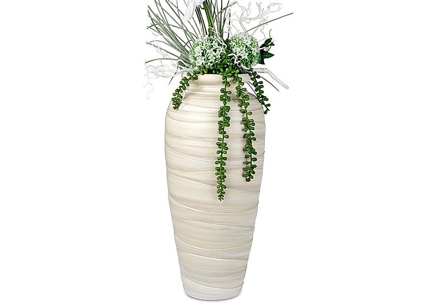 formano Bodenvase Relief H: 50 cm, Relief, Creme, Motiv: Relief günstig online kaufen