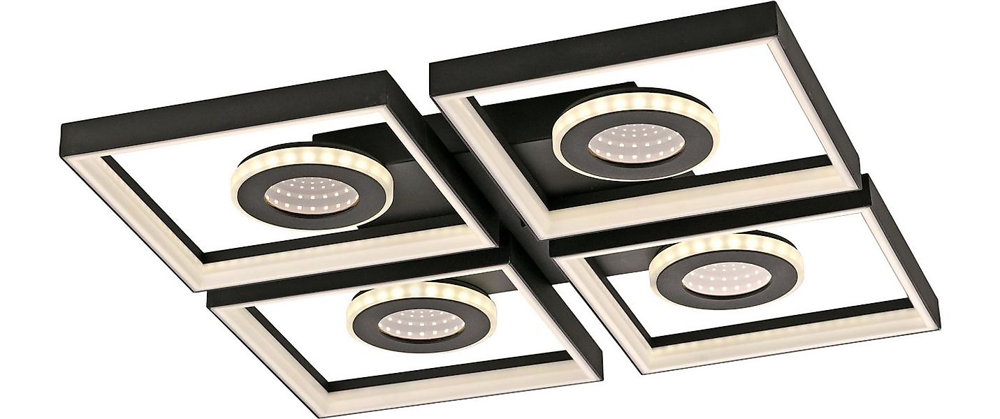 Paul Neuhaus Deckenleuchte TRAFORO, dimmbar über Fernbedienung, LED fest in günstig online kaufen