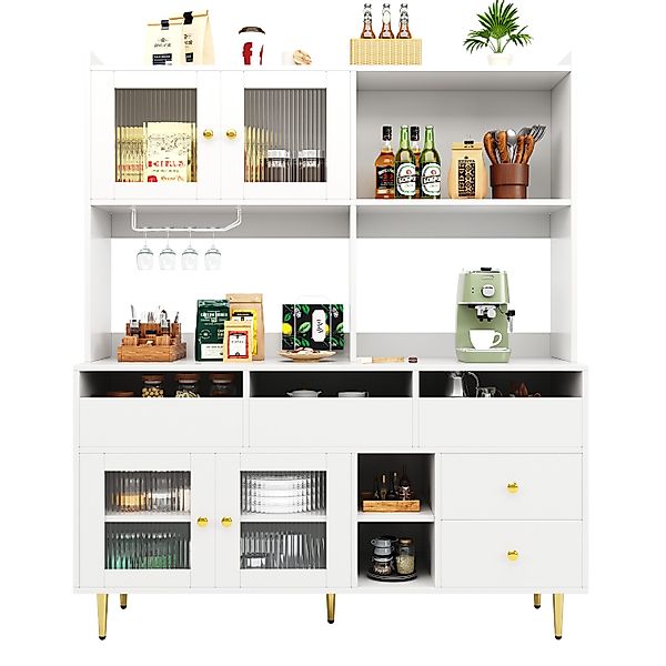 OKWISH Hochschrank mit Glastür (Vitrine,Barschrank, Highboard, günstig online kaufen
