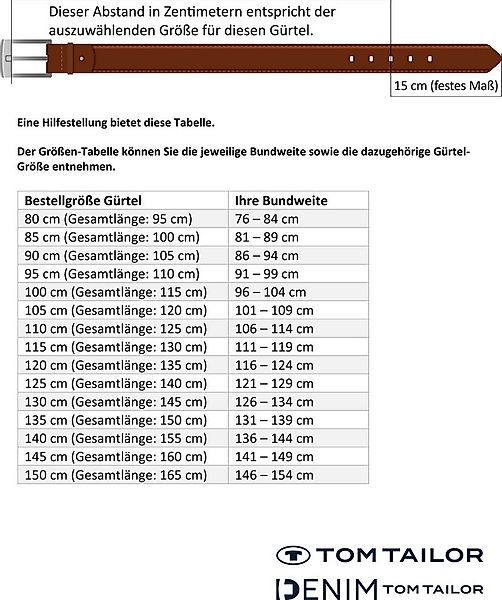 TOM TAILOR Ledergürtel (1-St) mit 3,0 cm Breite für lässige Casual- und Den günstig online kaufen