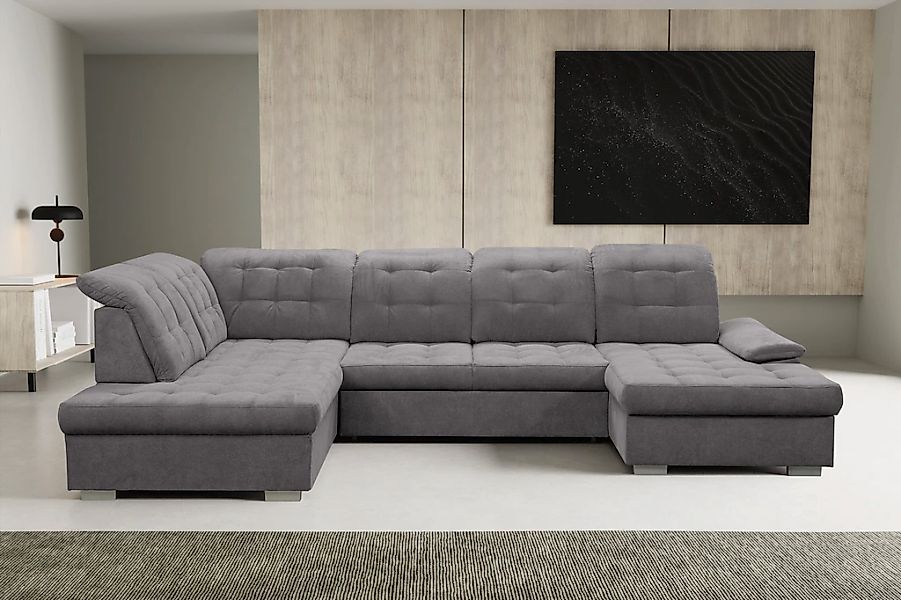 WERK2 Wohnlandschaft "Kordula-New Multifunktion Couch, Breite 332cm, bequem günstig online kaufen