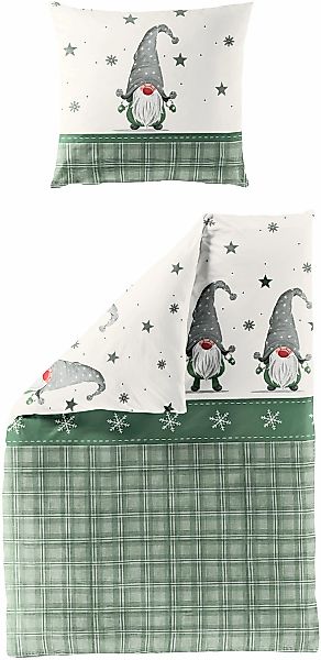 BIERBAUM Bettwäsche "3743" 2 Stk. tlg. Biber, 100 % Baumwolle, pflegeleicht günstig online kaufen