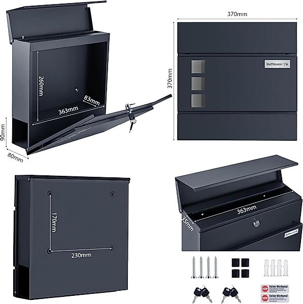 Zedelmaier Wandbriefkasten Briefkasten XXL Wandbriefkasten groß günstig online kaufen