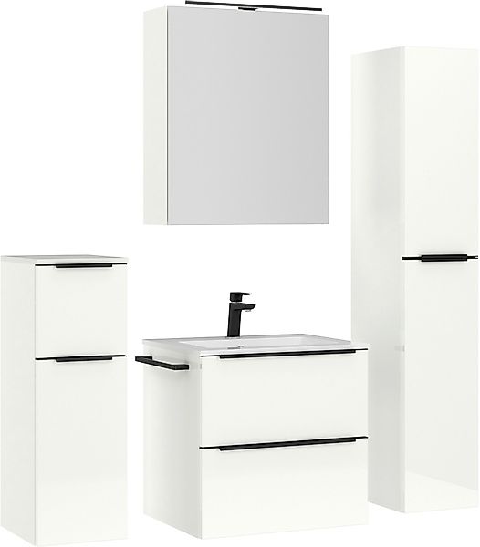 nobilia Badmöbel-Set "Levere" vormontiert, mit Soft-Close, 4 Stk. tlg. günstig online kaufen