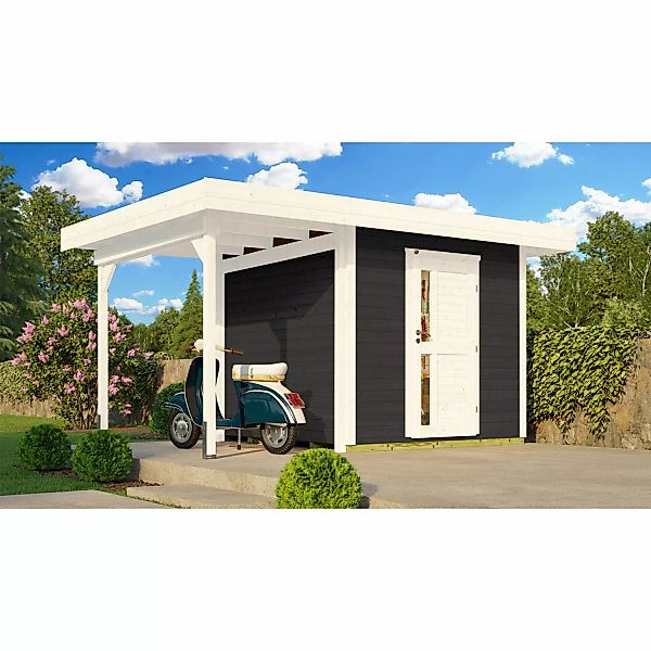 weka Gartenhaus "Designhaus 172 A", (Set), mit Anbaudach günstig online kaufen