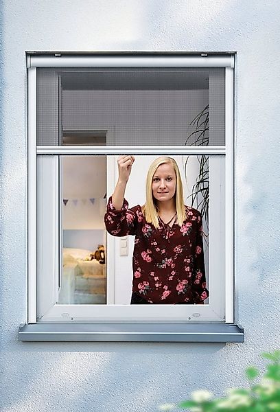 Insektenschutzrollo für Fenster, Fiberglas Fliegengitter mit Aluminium Rahm günstig online kaufen