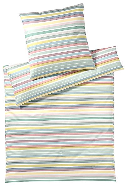 Elegante Bettwäsche "Tapes" 2 Stk. tlg. angenehmes Hautgefühl günstig online kaufen